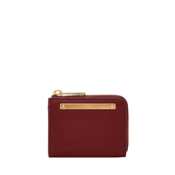 Fossil Liza Portemonnaie aus Leder oder Polyester für Damen Dunkelrot, Dunkelrot