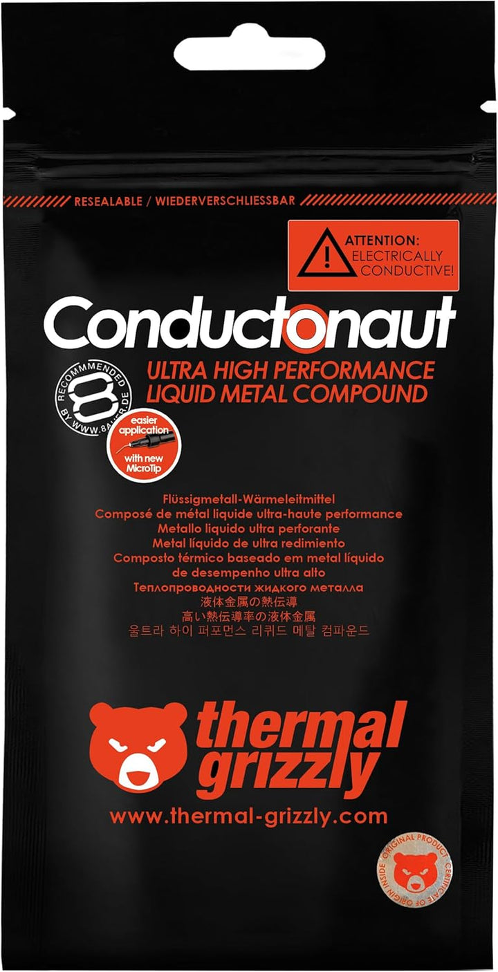 Thermal Grizzly Conductonaut Flüssigmetall-Wärmeleitpaste - 1 Gramm
