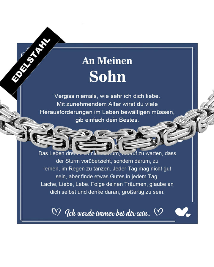 CheersLife Sohn Armband Geschenk von Mama Papa Armband für Meinen Sohn Weihnachten 18. Geburtstag Ju