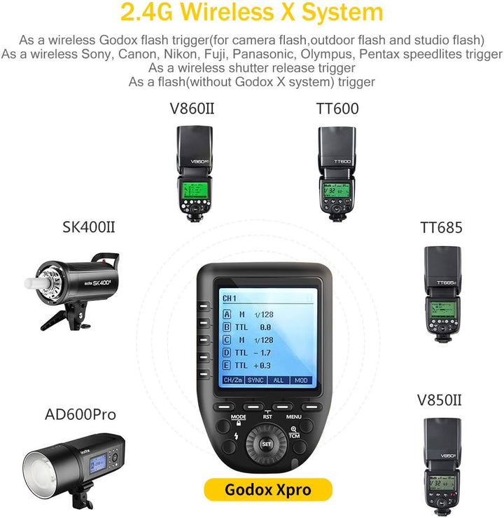 GODOX XPro-C TTL Blitzauslöser 1/8000s HSS Auslöser für Canon EOS Kameras Godox V1 V860II TT685 TT60