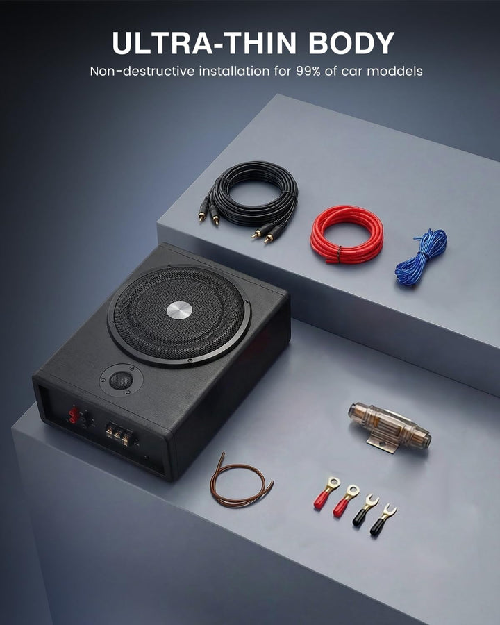 Auto Untersitz Subwoofer Aktiv 1500W, Ultraflach, Hochleistung