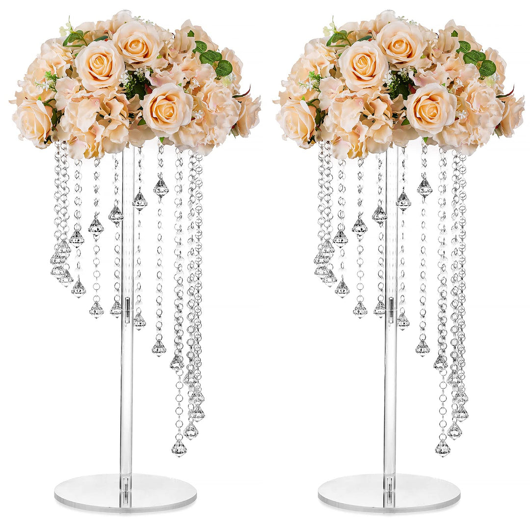 Nuptio Blumenvasen Hochzeit Mittelstücke 2 Stück 60cm Hoch Acryl Vase Steht für Kristall-mittelstück