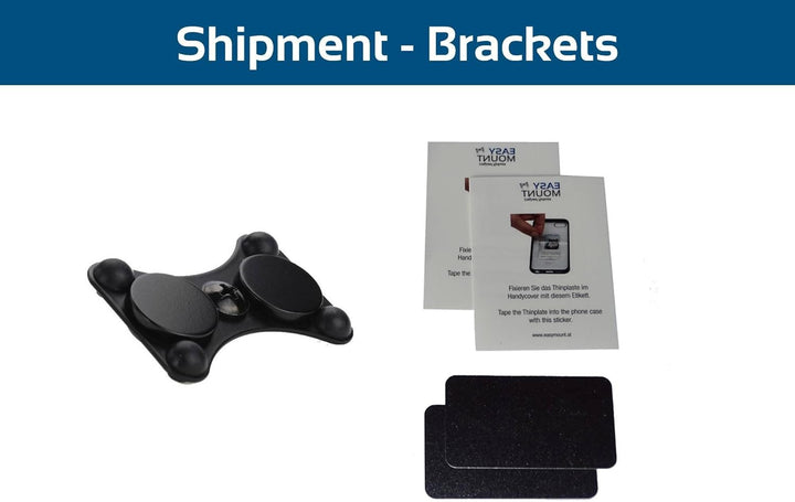 EasyMount Brackets, die universelle rahmenlose Handyhalterung zur Montage auf Konsolen und Haltern,