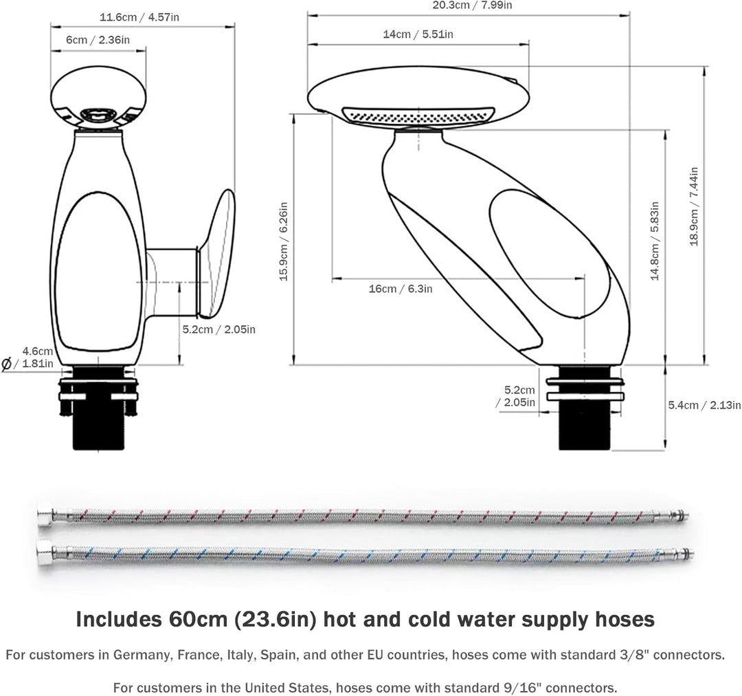 Wasserhahn Bad Ausziehbar mit Mehrfarbige Beleuchtung, 4 Modus, 360° Drehbar Ausziehbar, Keramikkart