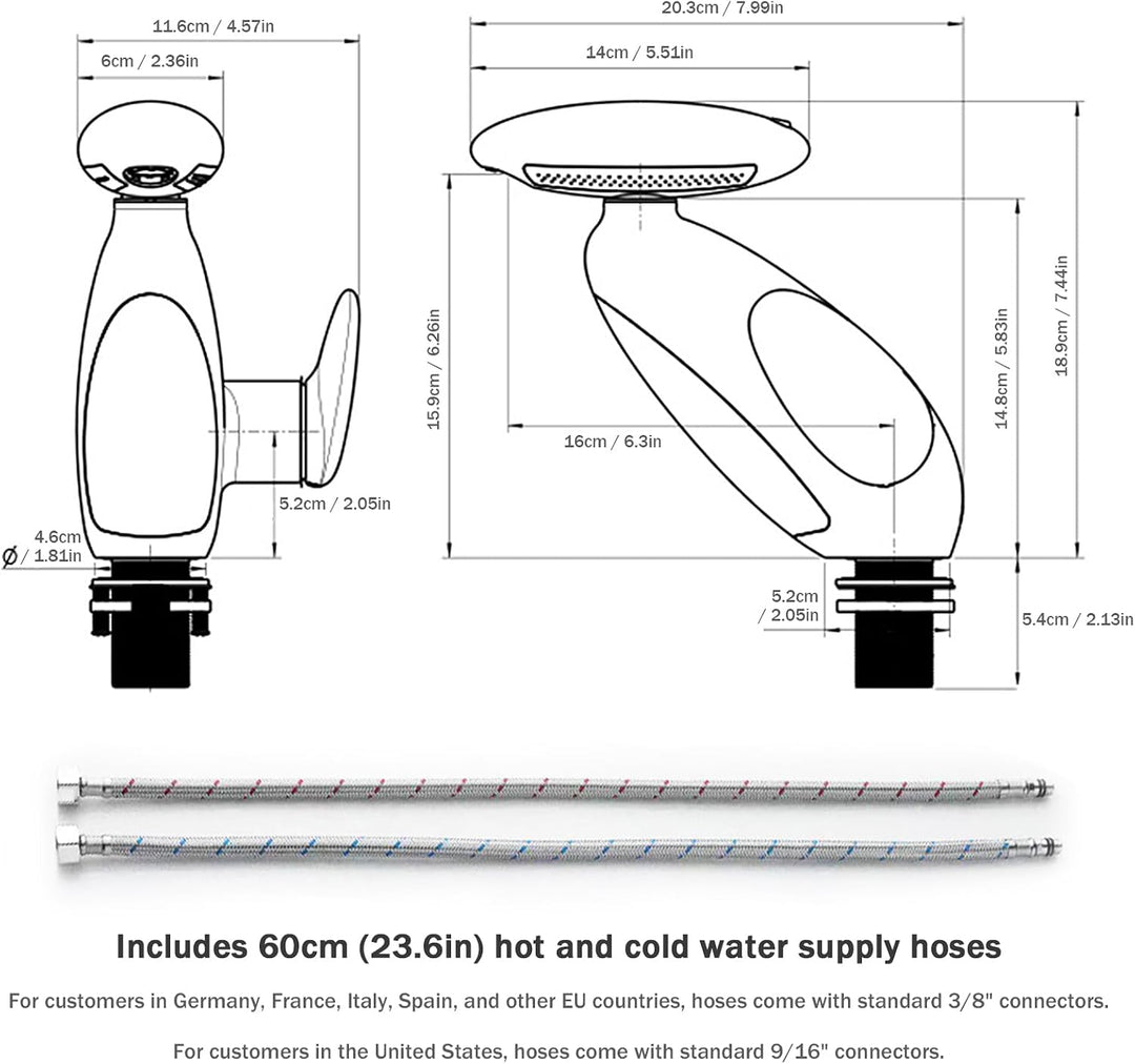 Wasserhahn Bad Ausziehbar mit Mehrfarbige Beleuchtung, 4 Modus, 360° Drehbar Ausziehbar, Keramikkart