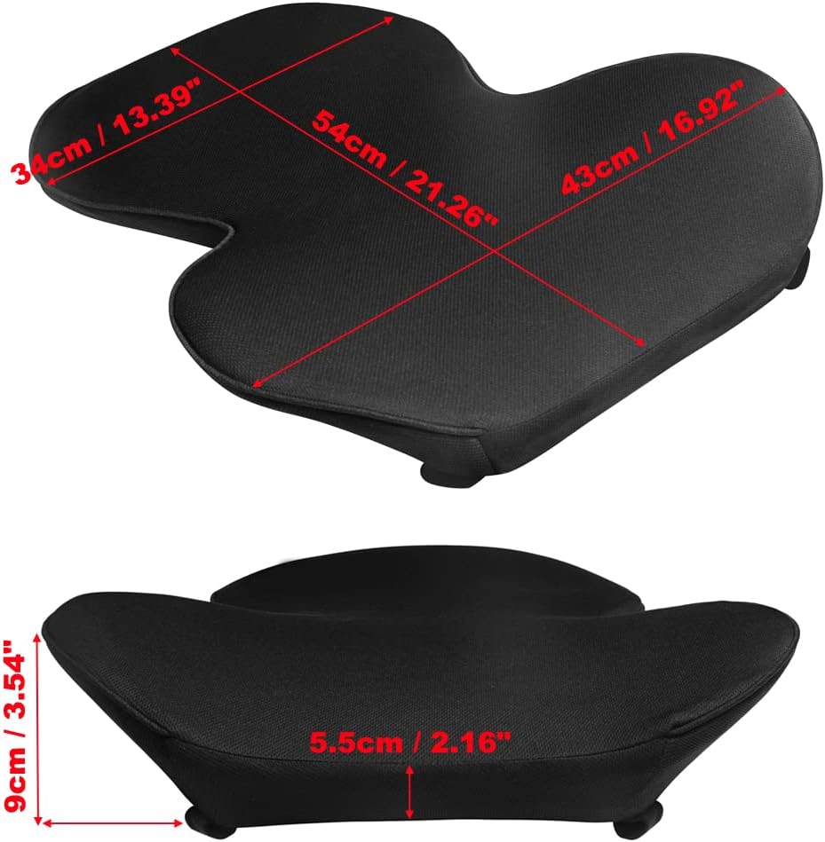 FOUNDCOOL Ergonomisches Lendenwirbelstützkissen, Rückenkissen aus Memory-Schaum für Autositze - Lend