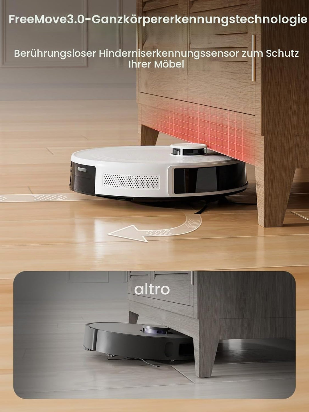 LEFANT M2 Saugroboter Mit Wischfunktion, Mehrstufiges Mapping, Staubsauger Roboter mit No-Go-Zonen,