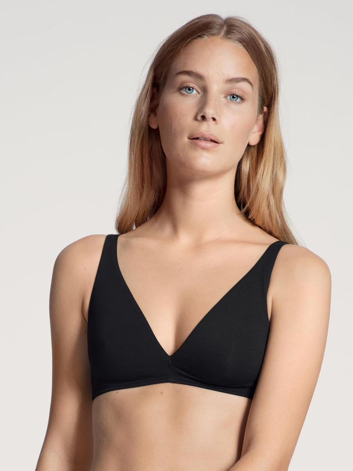 CALIDA Natural Comfort Soft-BH, triangelform Damen, verstellbare Träger, bügellos, aus hochwertiger