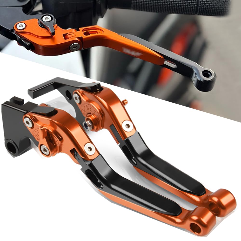 QJY-Motor Part-Store Motorrad Einstellbar Bremskupplungshebel CNC Aluminium für DUKE 125 390 DUKE 20