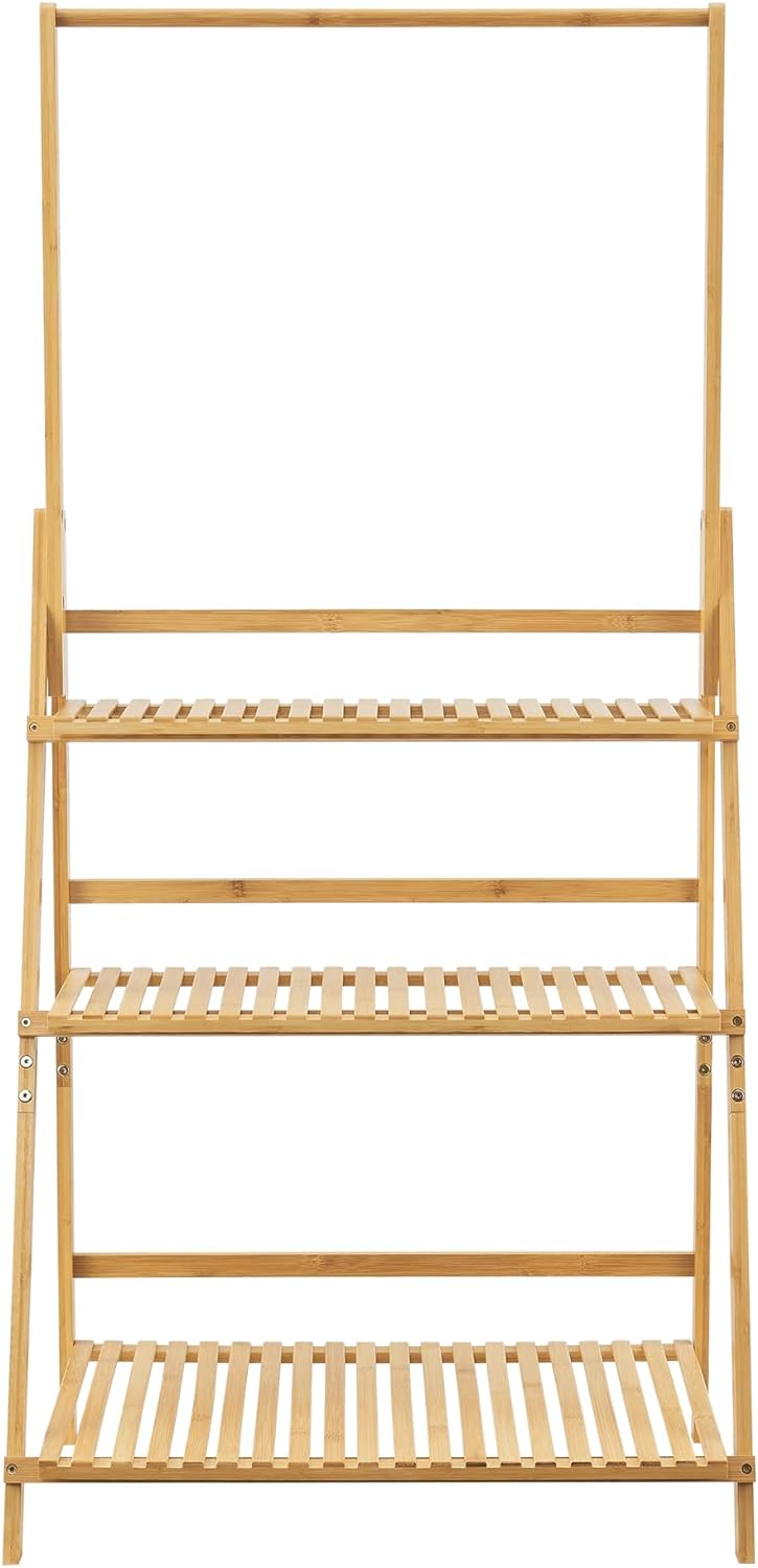 [en.casa] Pflanzenleiter Brändö 3-Ebenen 144 x 70 x 39,5 cm Blumenleiter Blumenständer Blumenregal B
