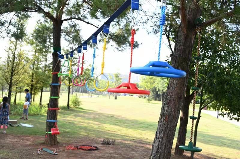 6 Stück Turnringe Kinder, Morwealth Klettern Ringe Trapeze Schaukel Bar Ringe, Gymnastik Seilringe G