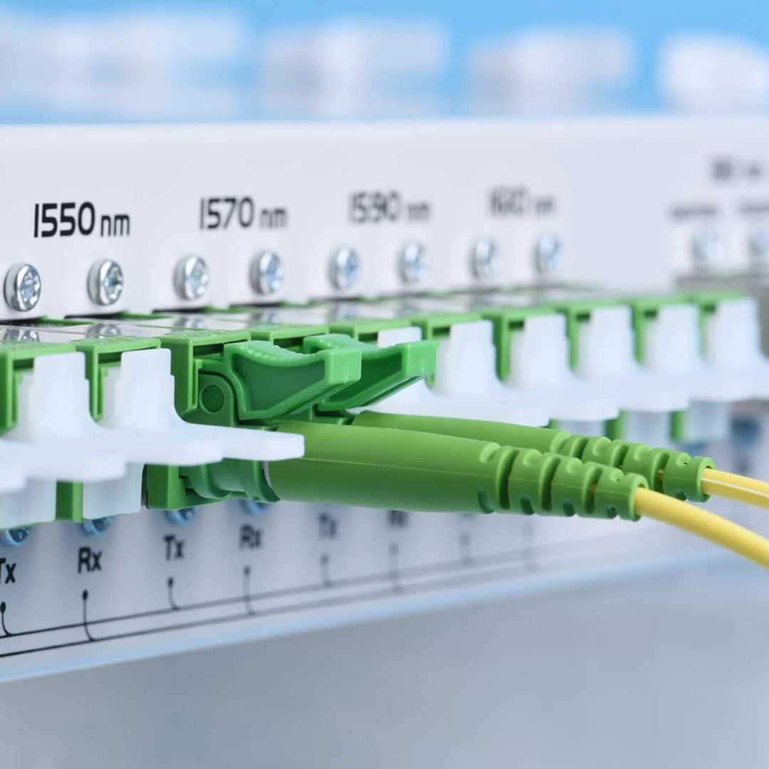 RamboCables LC/APC auf LC/APC 20m, LWL Simplex Patchkabel 9/125µm, Singlemode Glasfaserkabel für FTT