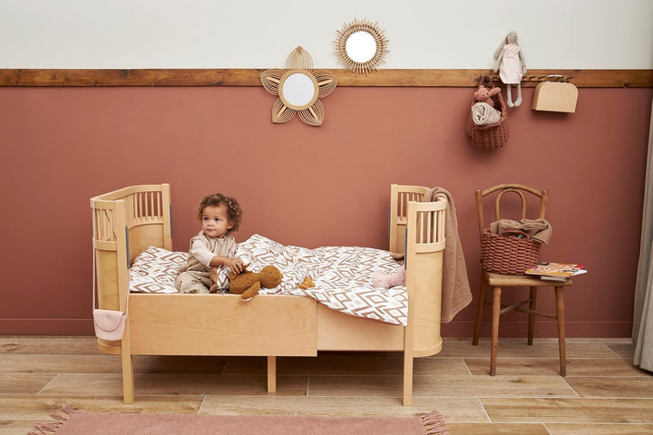 Meyco Baby Bettwäsche Ikat, Juniorbett (atmungsaktives Material, Bettbezug aus 100% Baumwolle, inklu