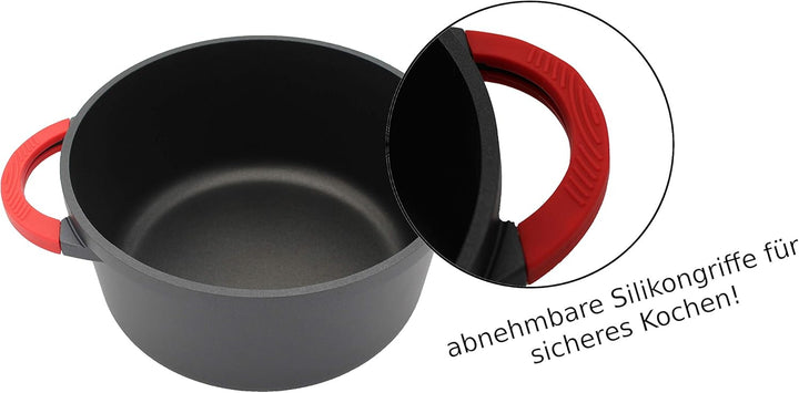 Niederdruck Kochtopf 4800 ml, Ø24 cm, ILAG Antihaftbeschichtet, Induktion & backofengeeignet, vitami