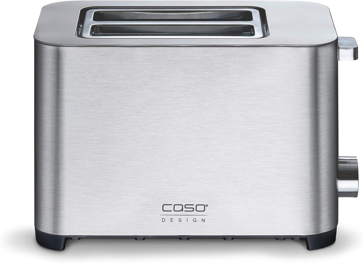 CASO Classico T2 Duo – Edelstahl Toaster für 2 Scheiben, 38 mm breite Schlitze, 5 Bräunungsstufen, L
