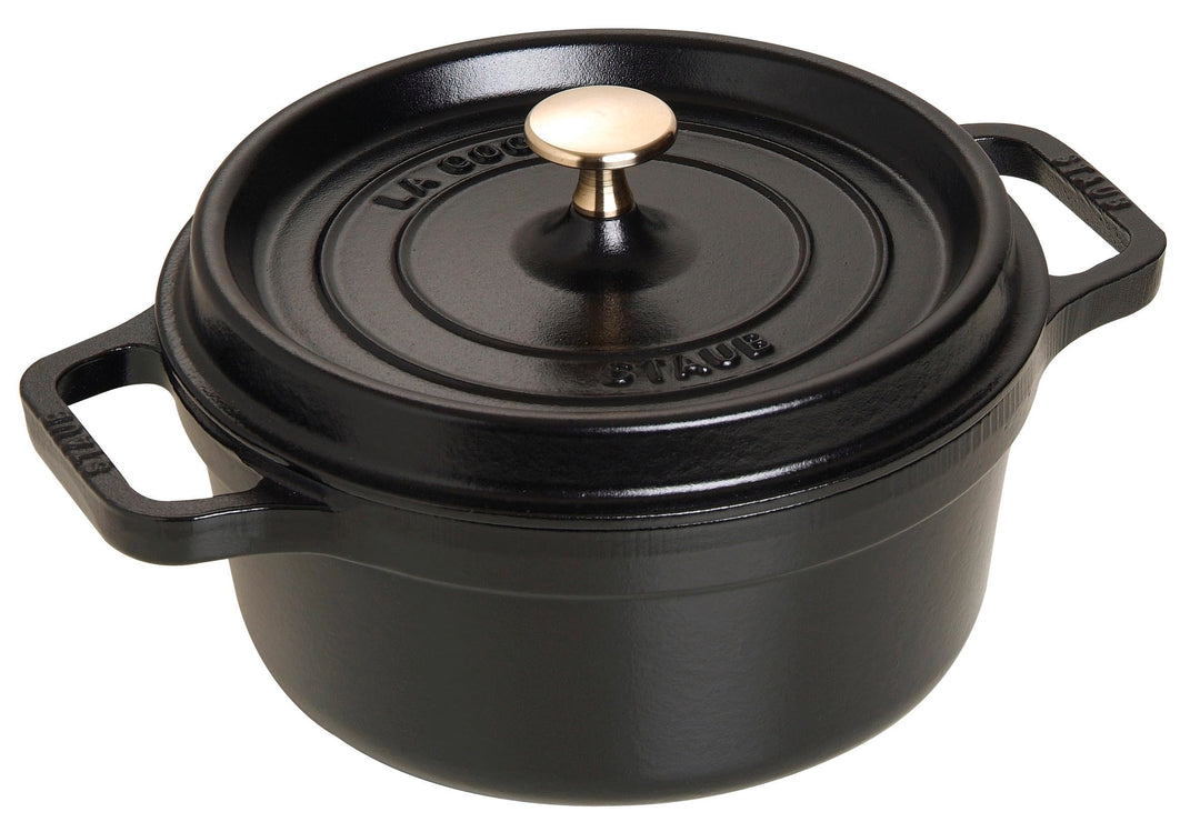 STAUB Gusseisen Bräter/Cocotte, Rund 22 cm, 2,6 L, Aromaregen Funktion, Für alle Herdarten geeignet,