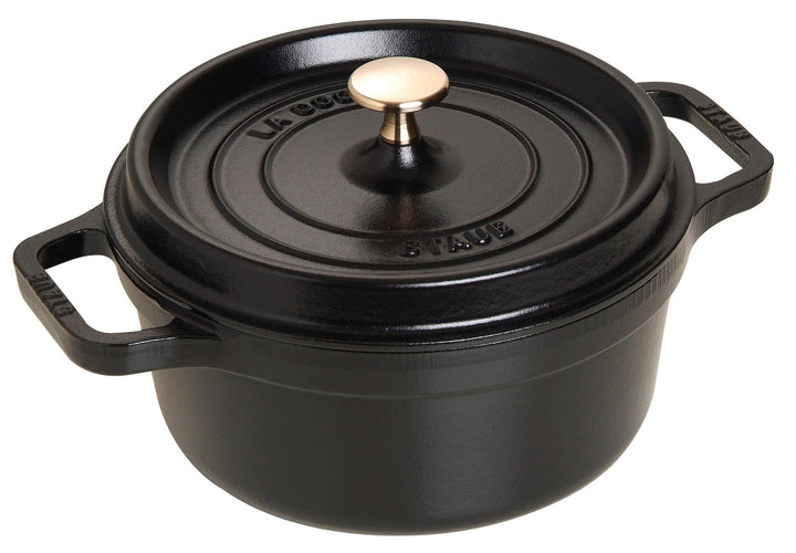STAUB Gusseisen Bräter/Cocotte, Rund 22 cm, 2,6 L, Aromaregen Funktion, Für alle Herdarten geeignet,
