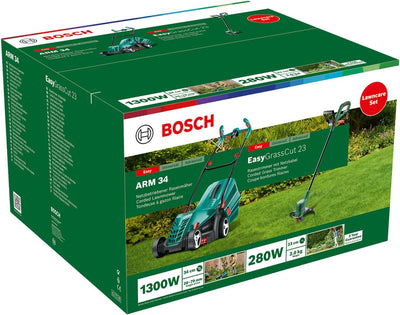 Bosch Rasenpflegeset (ARM 34; EasyGrassCut 23) Bundle mit Rasentrimmer, Bundle mit Rasentrimmer