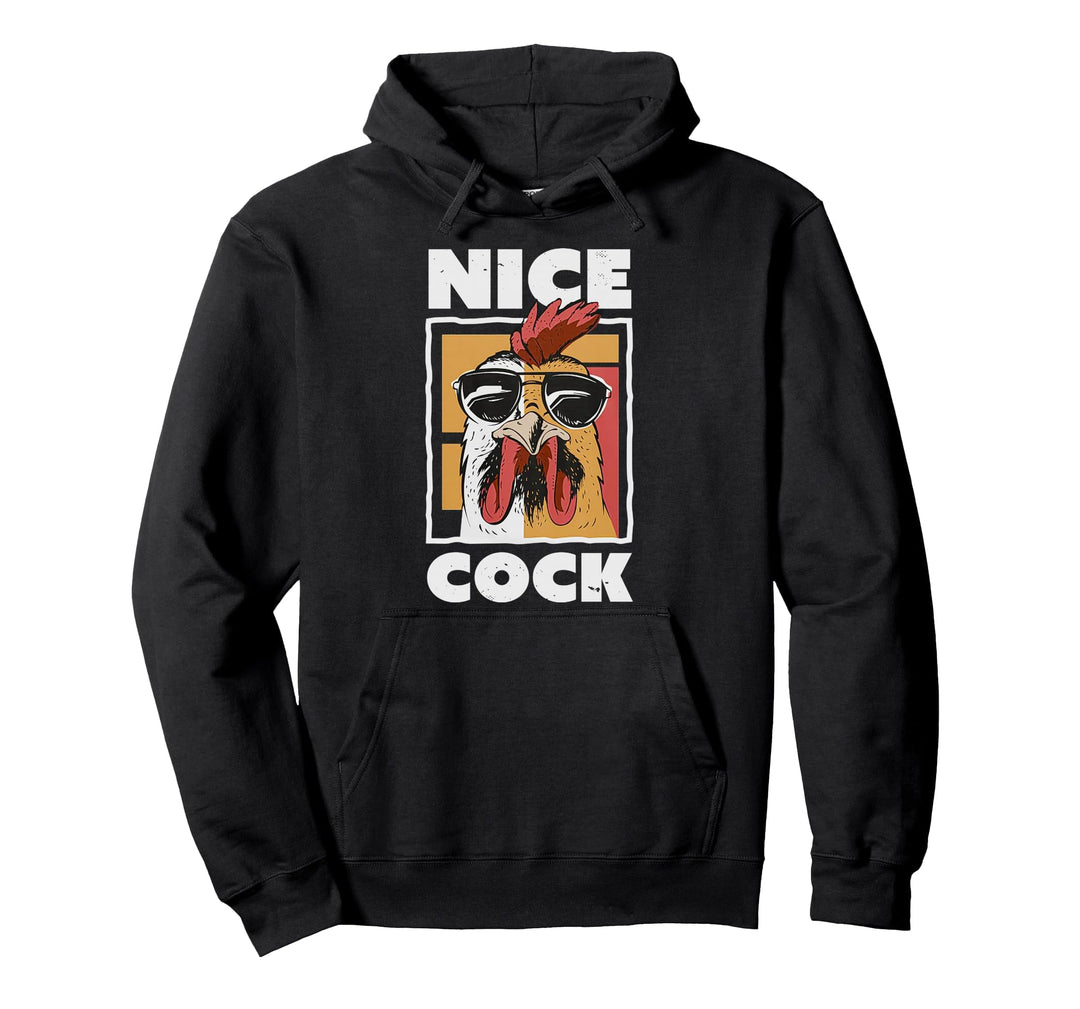 nice cock mit einem Huhn mit cooler Brille Pullover Hoodie