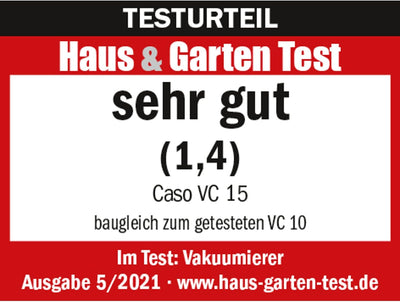 CASO 1371 VC15 Vakuumierer inkl. 10 gratis Vakuumierbeutel, Vakuumstop, Schweissfunktion, Vakuumgerä