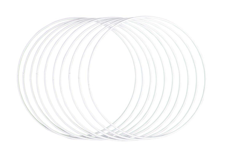 RAYHER - Metallringe sortiert 10 pieces - 20cm diameter Weiss, 10 pieces - 20cm diameter Weiss