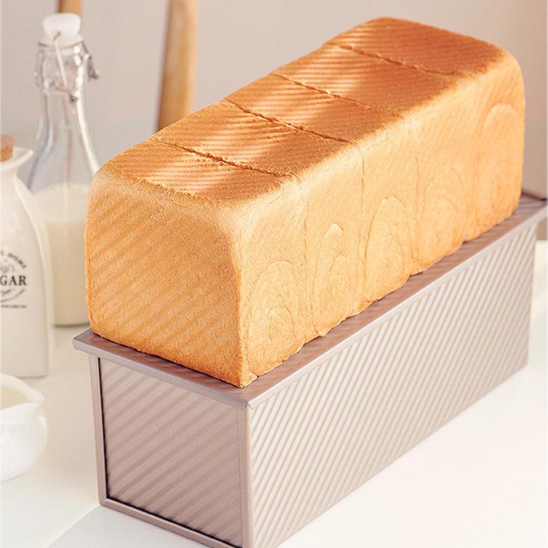 Axim Grosse Kastenform mit Deckel, Antihaft-Toastkasten, Kastenform mit Schiebeabdeckung, Pullman-Br