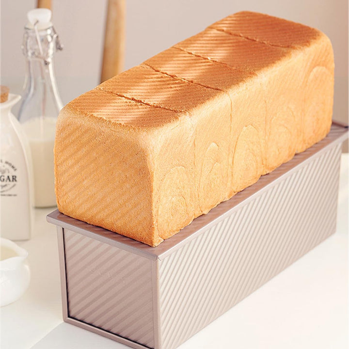Axim Grosse Kastenform mit Deckel, Antihaft-Toastkasten, Kastenform mit Schiebeabdeckung, Pullman-Br
