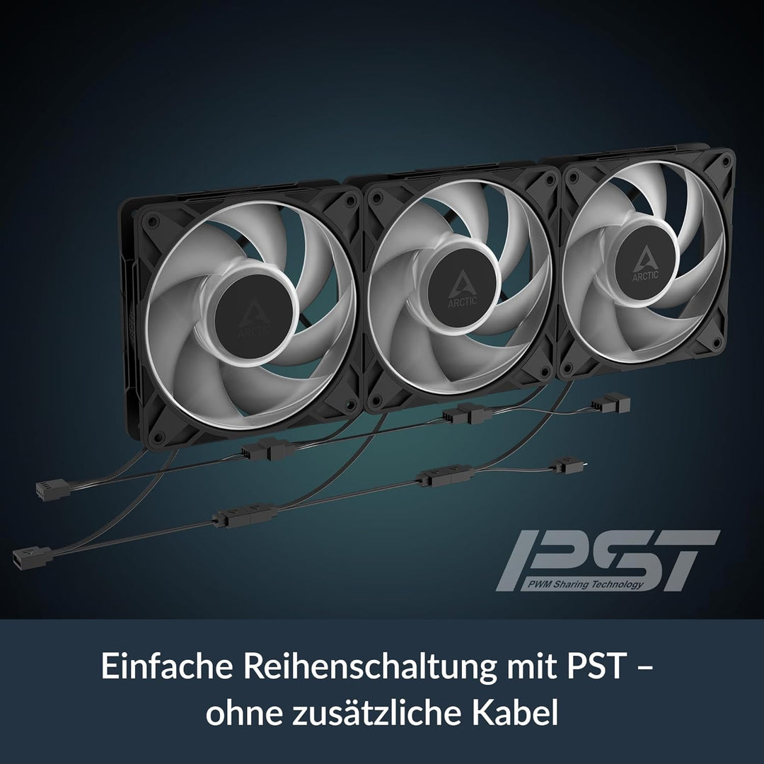 ARCTIC P12 Pro A-RGB (3 Stück) - Leistungsstarker Premium PC Lüfter, 120 mm PWM Case Fan mit Y-Kabel
