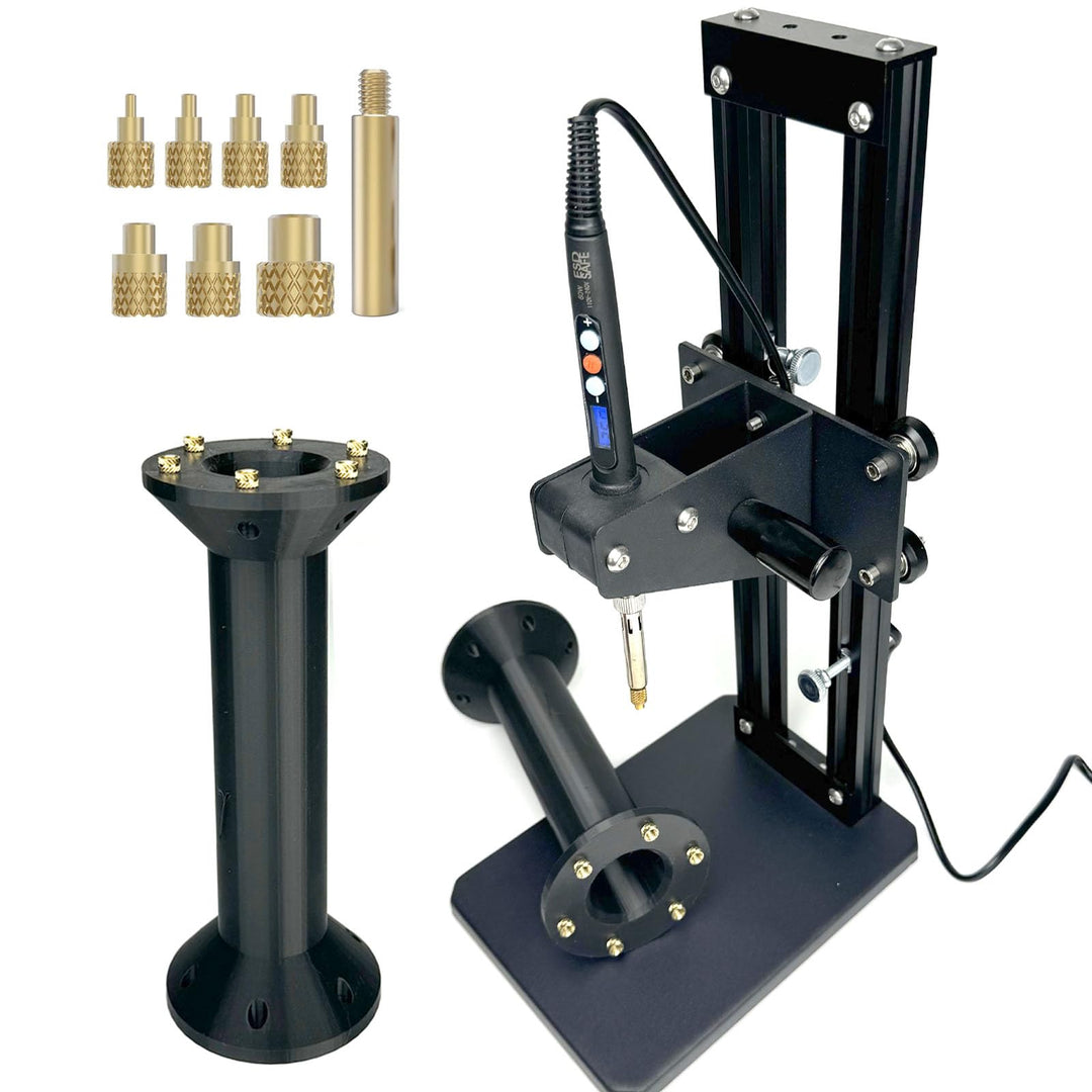 Vertikale Wärmepresse, Werkzeug (Einsteckhöhe 210 mm) mit Heatset-Spitzen, M2-M8, fügen Sie metrisch