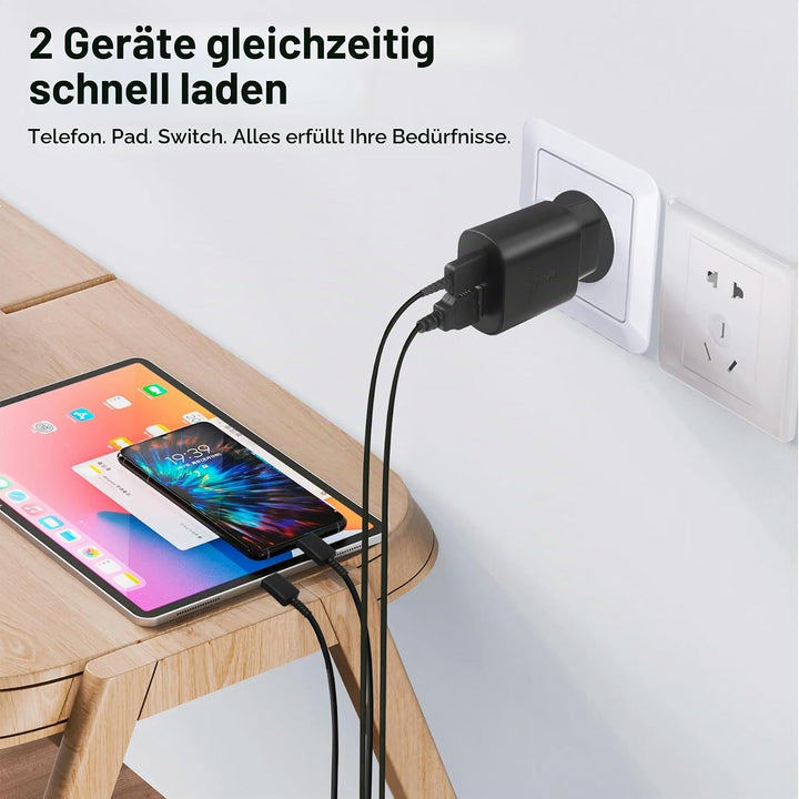 2er-Pack 25W USB C Ladegerät, Schnellladegerät Adapter Netzteil für Samsung Galaxy S25/S24/S23/S22/S