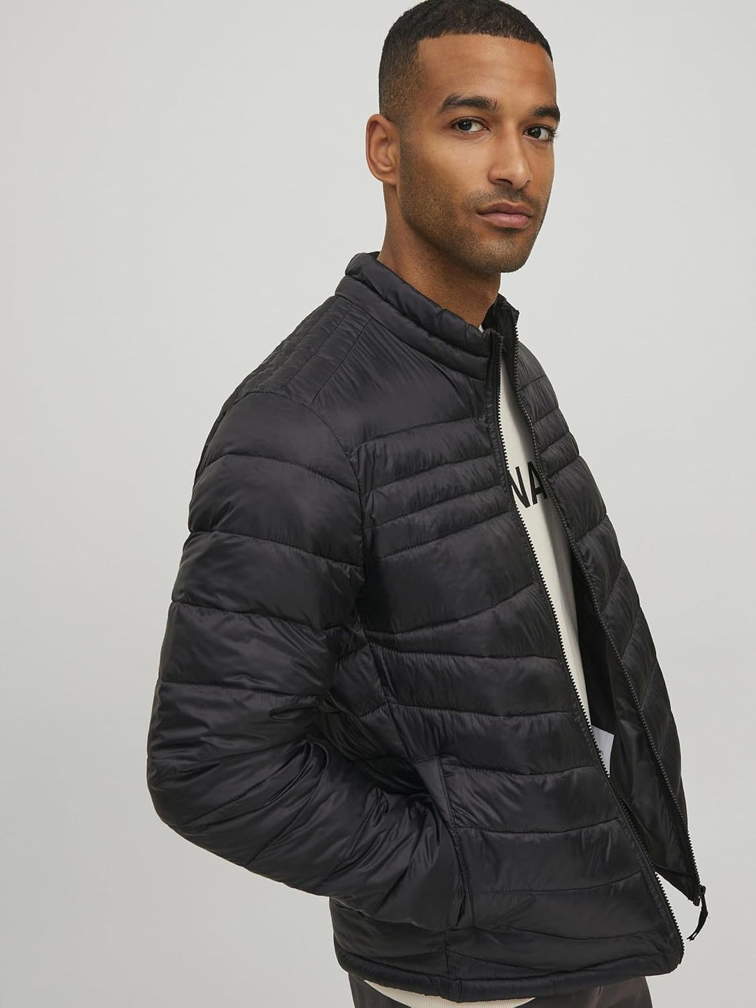 JACK & JONES Herren Jjehero Puffer Collar Noos Jacke M Schwarz, M Schwarz