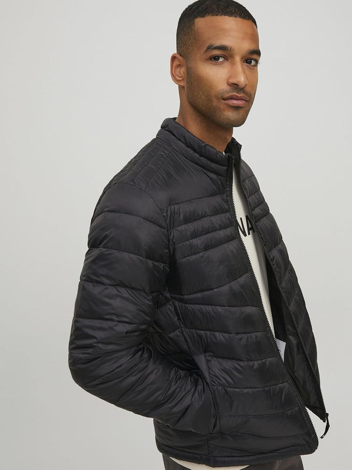 JACK & JONES Herren Jjehero Puffer Collar Noos Jacke M Schwarz, M Schwarz
