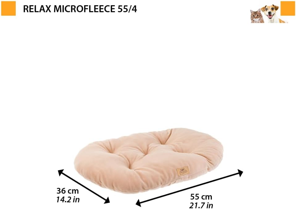 Ferplast Cuscino Cane e Gatto RELAX MICROFLEECE, Cuccia in Caldo e Soffice Micropile per Taglia Picc