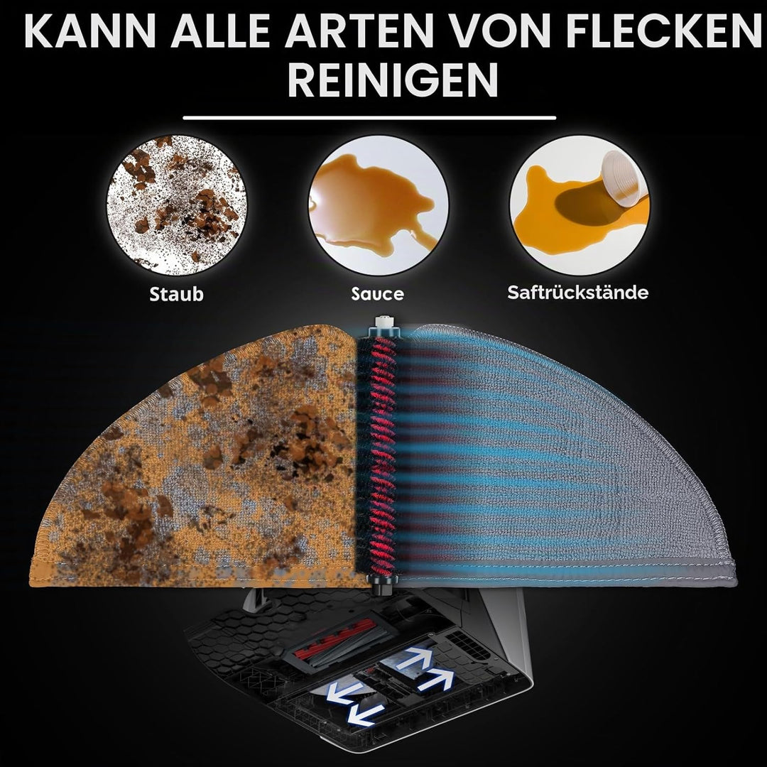 (3 Stück) Hochgeschwindigkeits-Reinigungsbürste, kompatibel mit Roborock S8 Pro Ultra, S7 Maxv Ultra