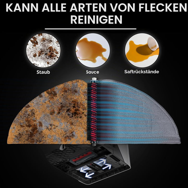 (3 Stück) Hochgeschwindigkeits-Reinigungsbürste, kompatibel mit Roborock S8 Pro Ultra, S7 Maxv Ultra