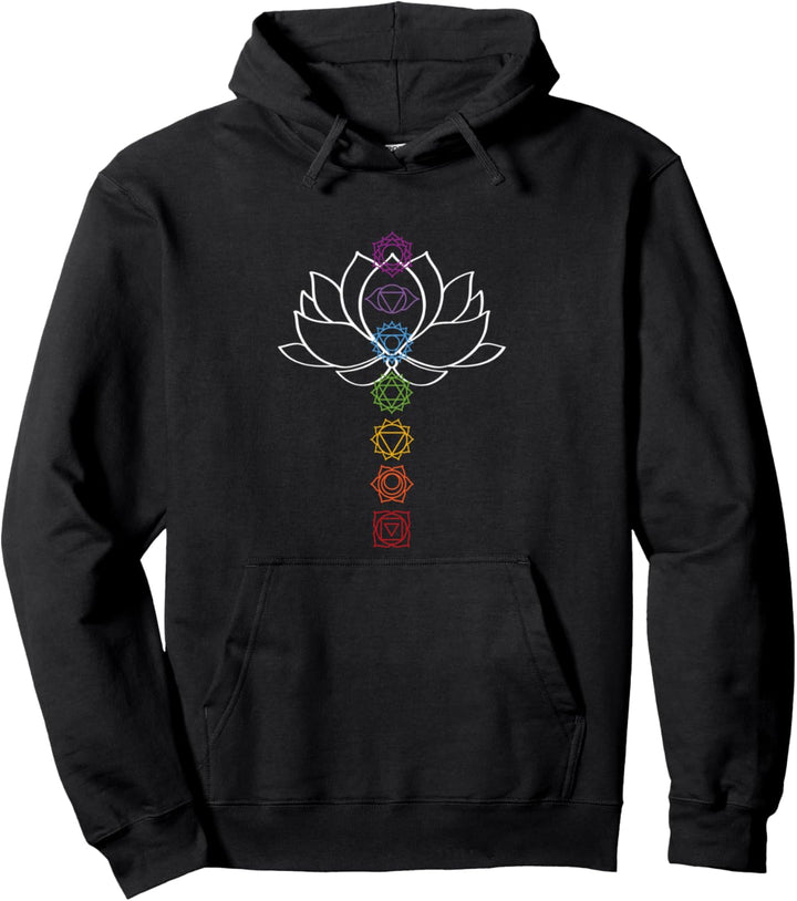 Spirituelles Zen Lotus Blume Chakren Ausgerichtet Yoga Pullover Hoodie