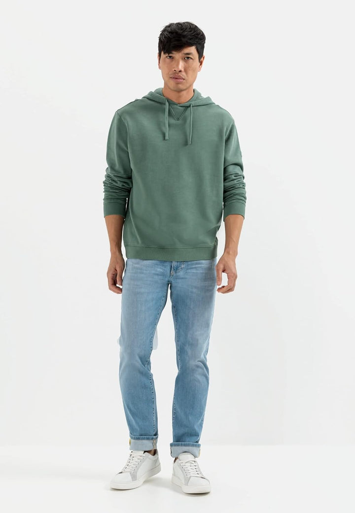 camel active Herren Hoodie aus Reiner Baumwolle M Grün, M Grün
