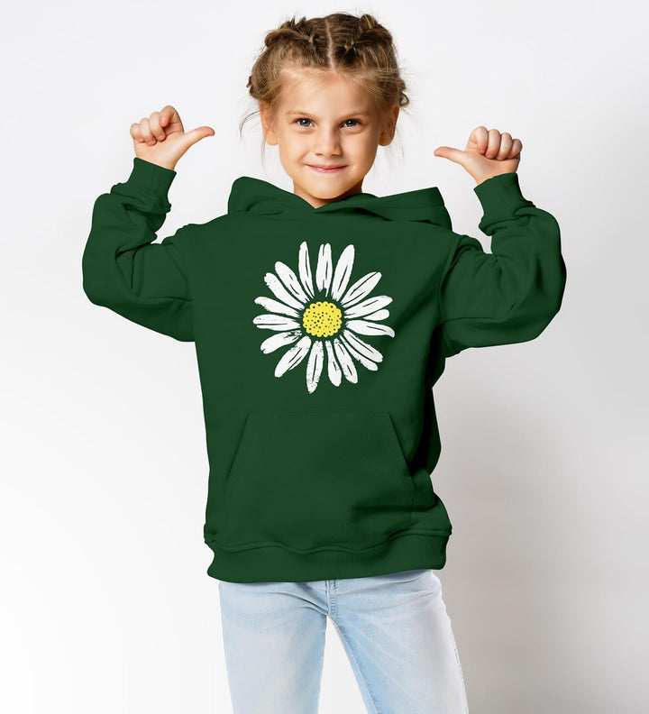 Neverless® Kinder Hoodie Mädchen Blumen Aufdruck Kapuzenpullover Sweatshirt Kapuze Dunkelgruen 164,