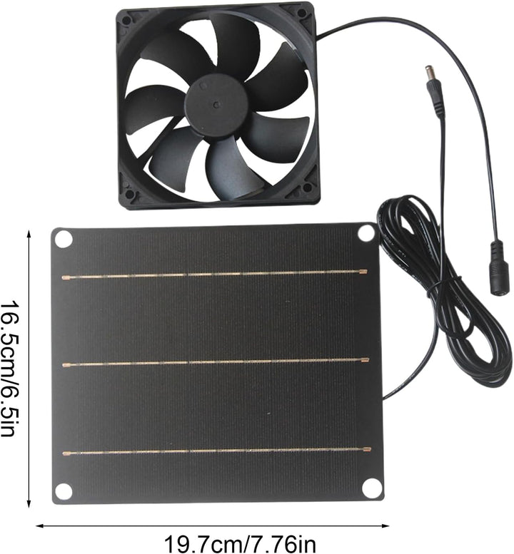 Solar Abluftventilator Mit Photovoltaikmodul, 30W Solars Ventilator Für Gebäude, Leiser Wandmontage