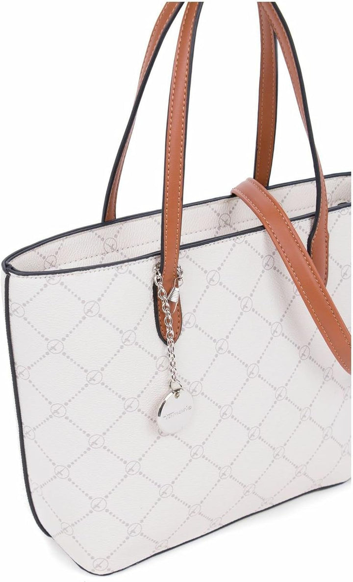 Tamaris Shopper Anastasia 30106 Damen Handtaschen Karo Einheitsgrösse Ecru, Einheitsgröße