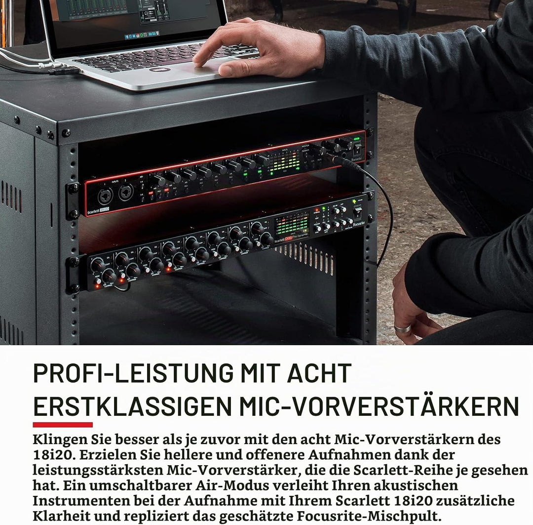 Focusrite Scarlett 18i20 3. Gen USB-Audio-Interface für Aufnahmen, Produktionen und tontechnische An