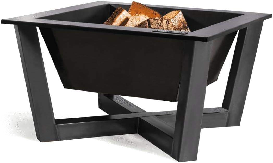 CookKing Feuerschale Brasil 70 x 70 m 40cm Hoch (Schwarz)