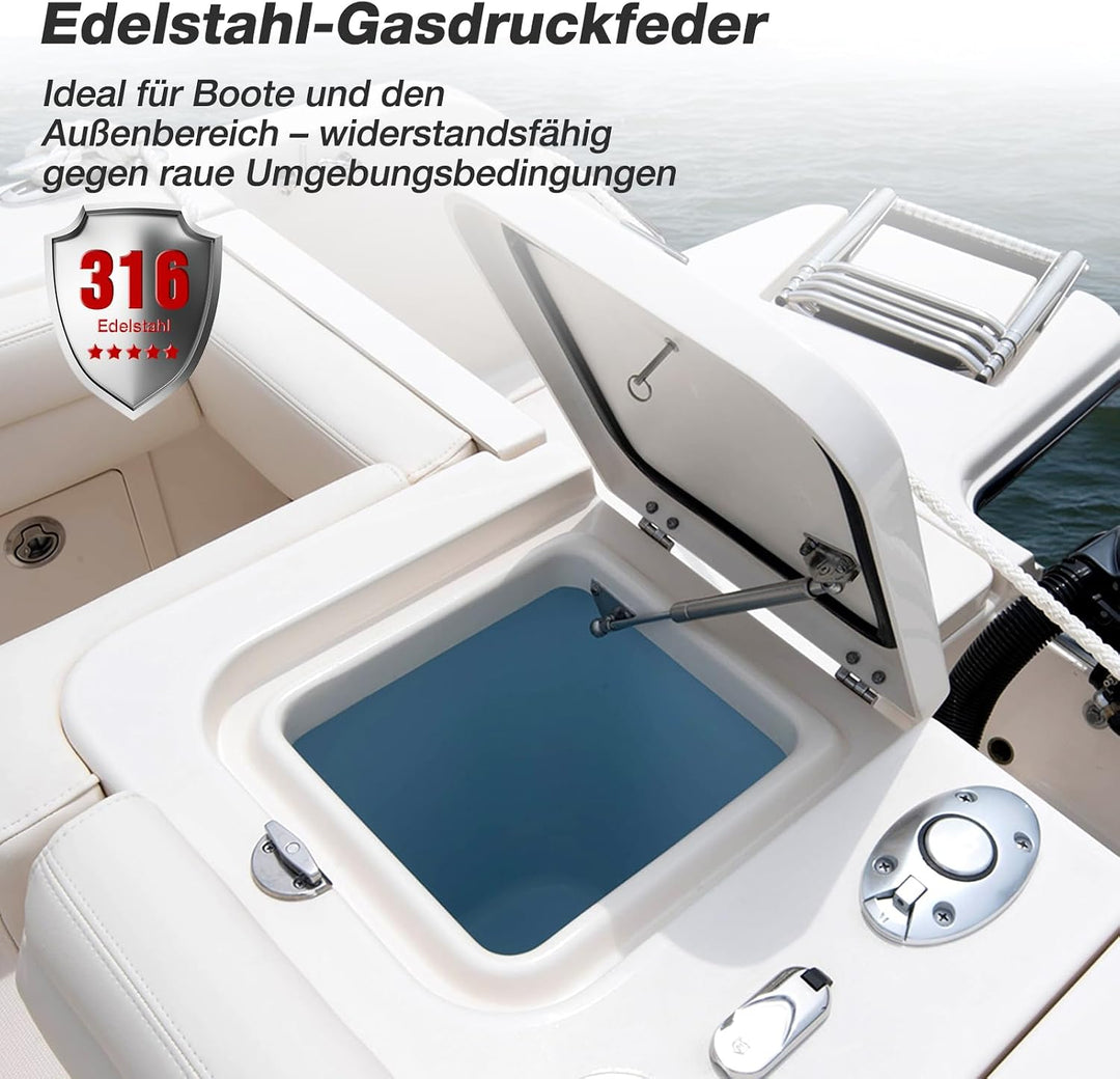 Vepagoo Edelstahl Gasdruckfedern Gasdruckdämpfer Meeresgeeignet Dämpfer 380MM 267N, 380MM 267N