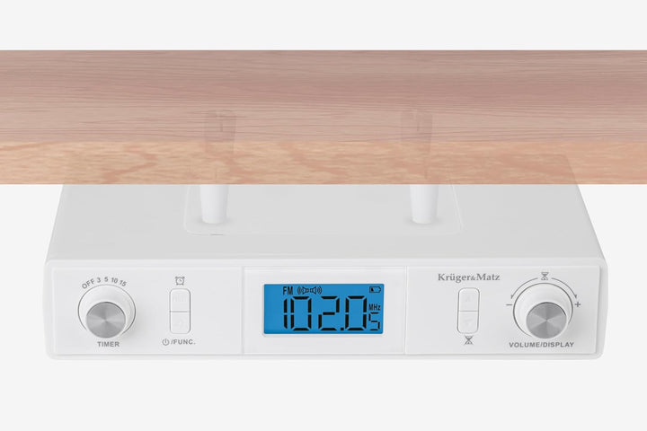 Küchenradio mit Bluetooth Krüger&Matz KM0817, Unterbauradio, LCD, Timer, Wecker