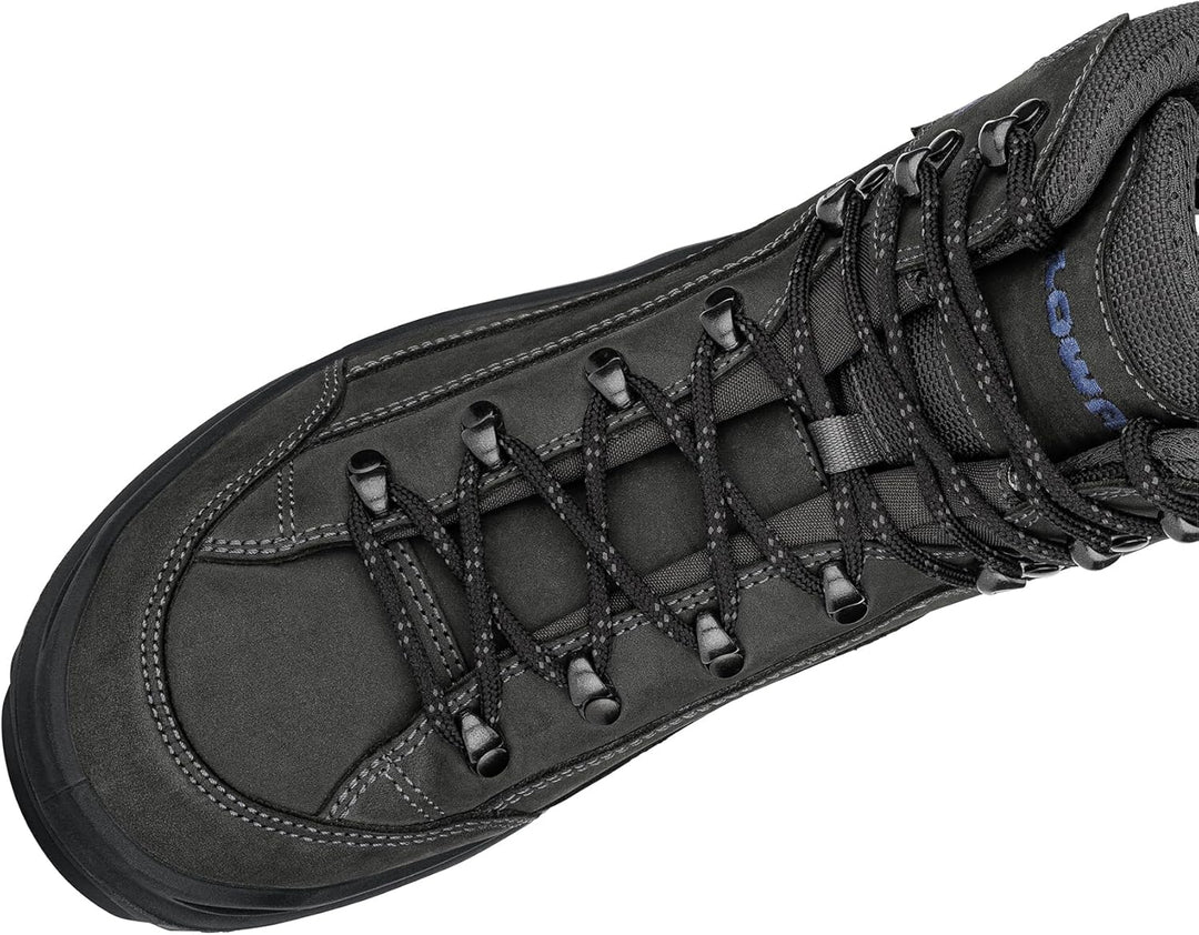LOWA Renegade GTX MID Unisex Wanderstiefel Outdoor Goretex Anthrazit 44 EU Anthrazit Stahlbla, 44 EU