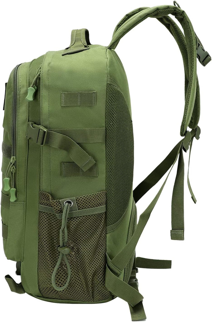FALKENSTEJN Rucksack für Freizeit Outdooraktivitäten Schule Arbeit Multifunktionsrucksack Army 35L/4