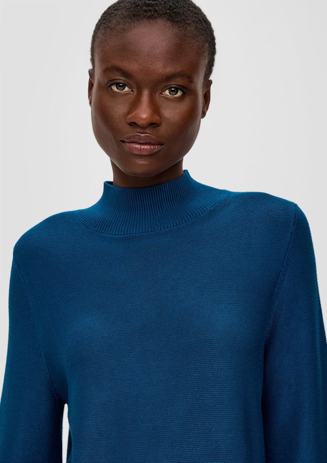 s.Oliver BLACK LABEL Damen Pullover Langarm, Blue Green