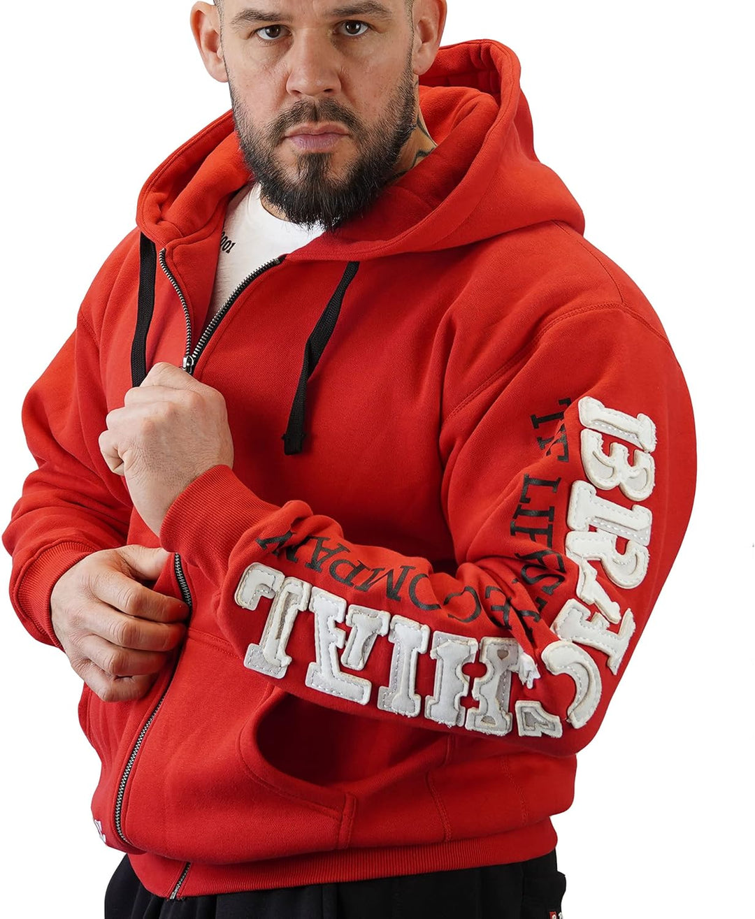 Brachial Premium Herren Kapuzenjacke Gym - Hoodie Sweatjacke Sweatshirt Jacke mit Kapuze für Bodybui
