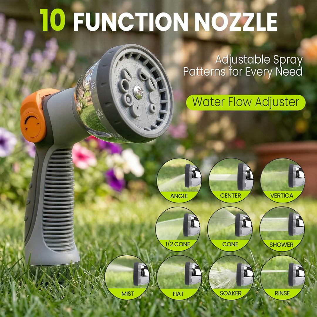 Schlauchtrommel Wasser 45m + 2m, 180° Schwenkbar Wand-Schlauchbox, Automatischer Gartenschlauch trom