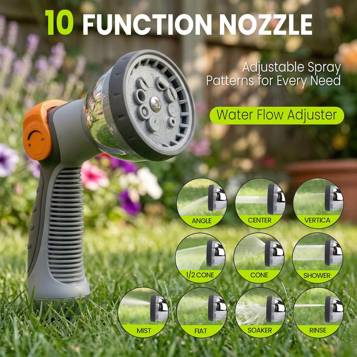 Schlauchtrommel Wasser 45m + 2m, 180° Schwenkbar Wand-Schlauchbox, Automatischer Gartenschlauch trom